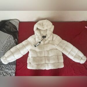 BCBGMaxAzria White Puffy Jacket